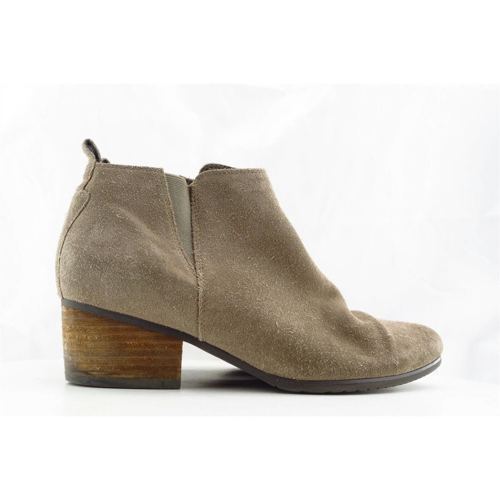 Blondo Mushroom Suede Waterproof Ankle Bootie Almond Toe Tan Size 7.5